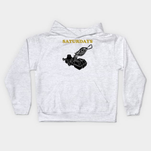 Saturdays Lawnmower Kids Hoodie by Killer Rabbit Designs